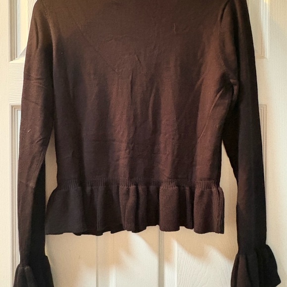 Voodoo Vixen Black Tie Ruffle Cardigan NWT Black XL - Picture 5 of 5